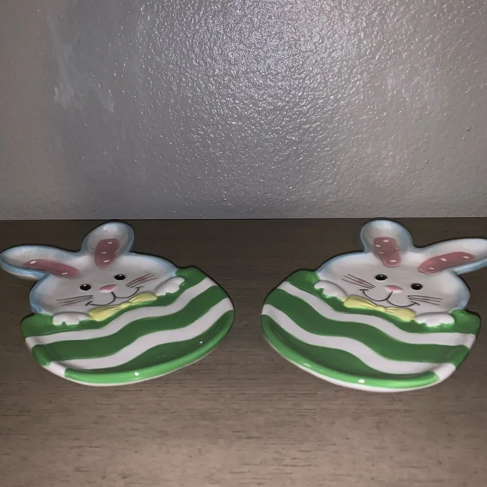 Easter Bunny Candy Dish Set